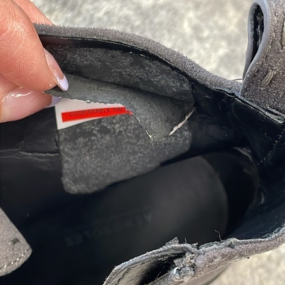 New Aerosoles Aware Arezzo Buckle Ankle Boots Booties Grey Gray Moto Sz 5 - Picture 13 of 16